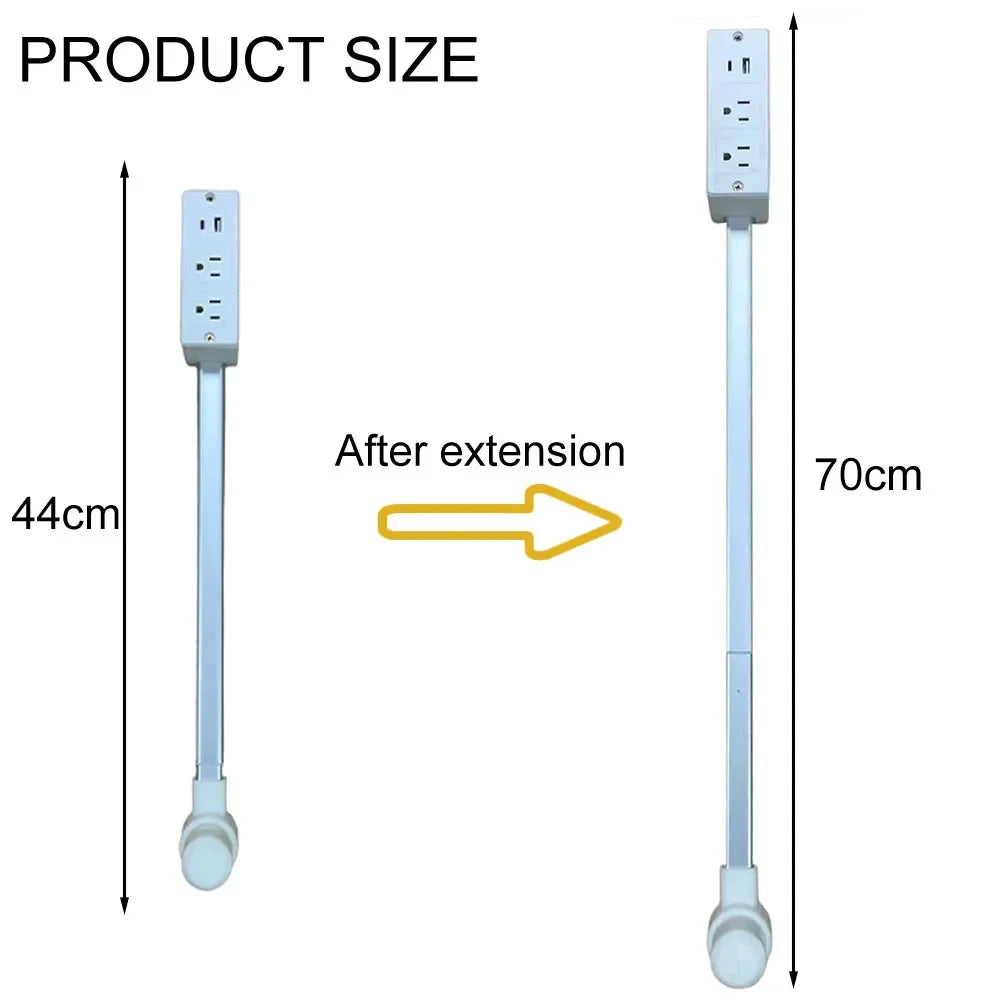 FlexiPlug 180° Rotating Wall Outlet Extender - Space-Saving Power Strip