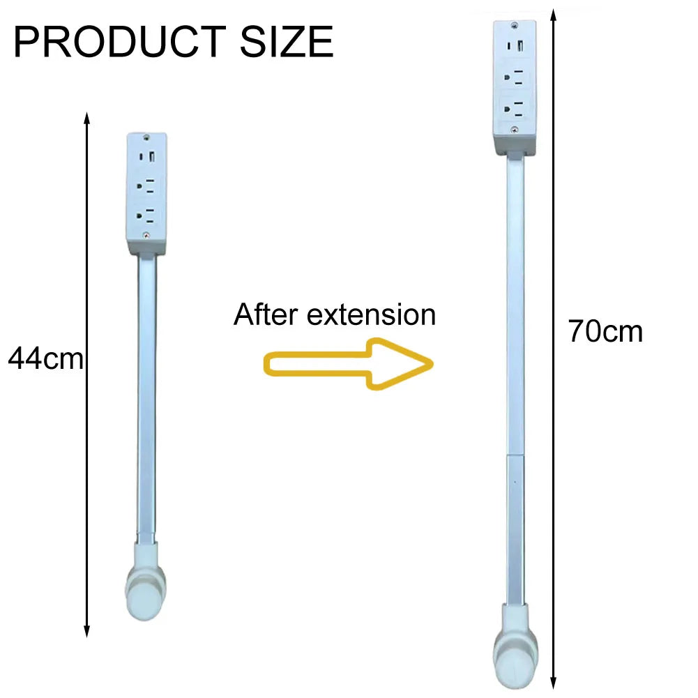 FlexiPlug 180° Rotating Wall Outlet Extender - Space-Saving Power Strip