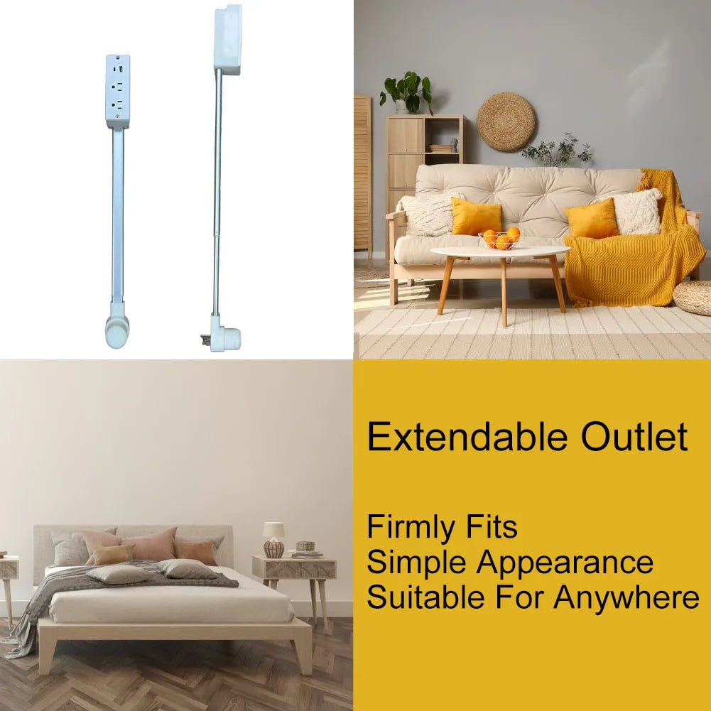 FlexiPlug 180° Rotating Wall Outlet Extender - Space-Saving Power Strip